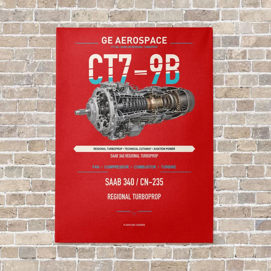 CT7-9B vertical canvas print - no frame - red background