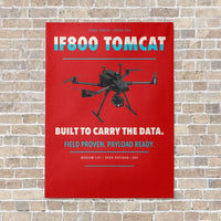 Thumbnail for Inspired Flight IF800 Tomcat vertical canvas print - no frame - red background