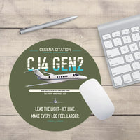 Thumbnail for Cessna Citation CJ4 Gen2 design on green army round mouse pad