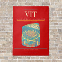 Thumbnail for Vitoria Airport VIT — Vitoria-Gasteiz vertical canvas print - no frame - red background