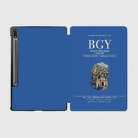 Thumbnail for Milan Bergamo Airport (BGY) design on blue samsung tablet tablet case