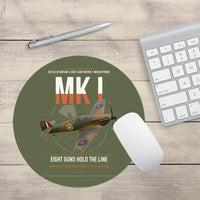 Thumbnail for Hawker Hurricane Mk I design on green army round mouse pad