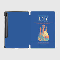 Thumbnail for Lanai Airport (LNY) design on blue samsung tablet tablet case