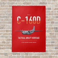 Thumbnail for Transall C-160D vertical canvas print - no frame - red background