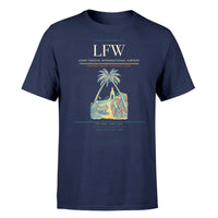 Thumbnail for Lome-Tokoin International Airport (LFW) T-Shirt single-side front print in Navy Blue | lome-tokoin-international-airport-lfw-double-side-t-shirt