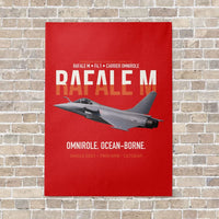 Thumbnail for Dassault Rafale M F4.1 Carrier Omnirole Network vertical canvas print - no frame - red background
