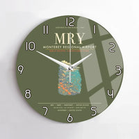 Thumbnail for Monterey Regional Airport MRY Wall-Clock No-Frame - Green Army