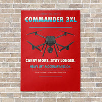 Thumbnail for Draganfly Commander 3XL vertical canvas print - no frame - red background