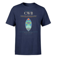 Thumbnail for Afonso Pena International Airport (CWB) T-Shirt single-side front print in Navy Blue | afonso-pena-international-airport-cwb-double-side-t-shirt