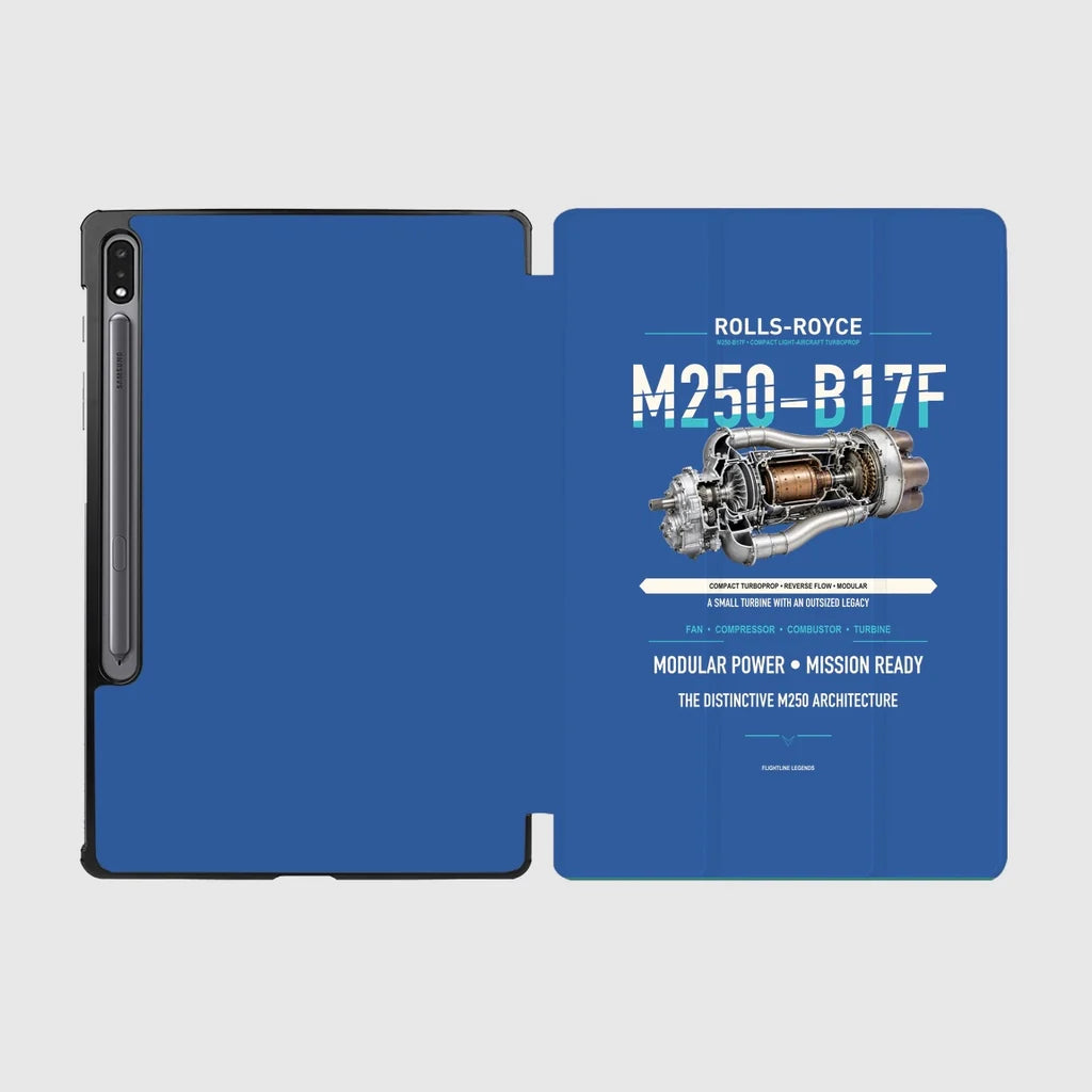 M250-B17F design on blue samsung tablet tablet case