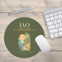 Thumbnail for Siargao Airport (IAO) design on green army round mouse pad