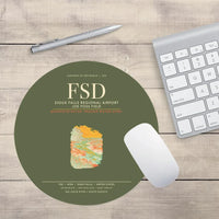 Thumbnail for Sioux Falls Regional Airport Joe Foss Field (FSD) design on green army round mouse pad