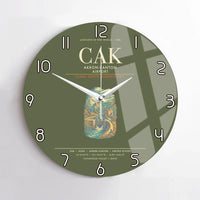 Thumbnail for Akron-Canton Airport CAK Wall-Clock No-Frame - Green Army