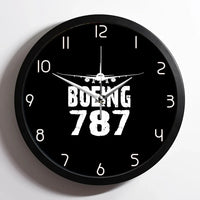 Thumbnail for Boeing 787 & Plane aviation design on premium wood and metal wall clock.