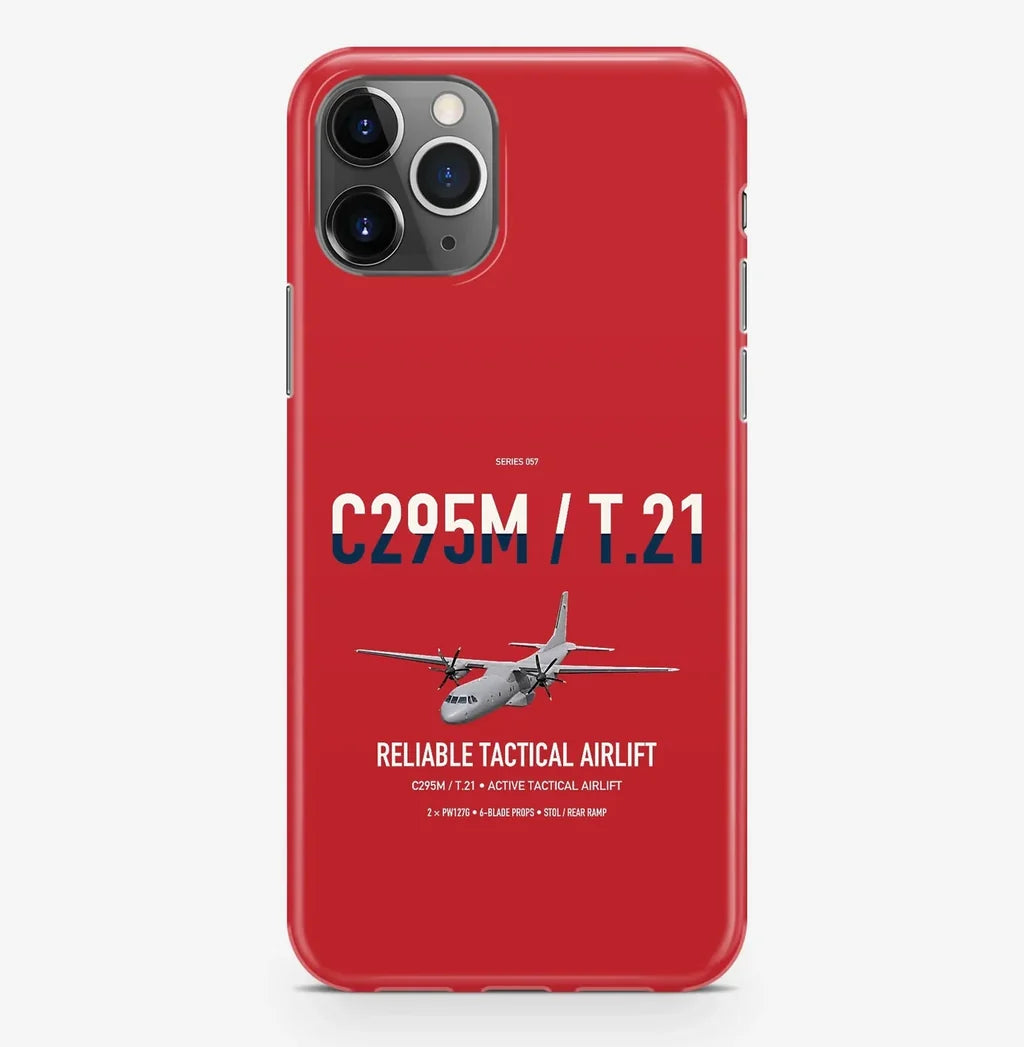 Airbus C295M T.21 design on red magsafe iphone case, for iPhone Pro Max
