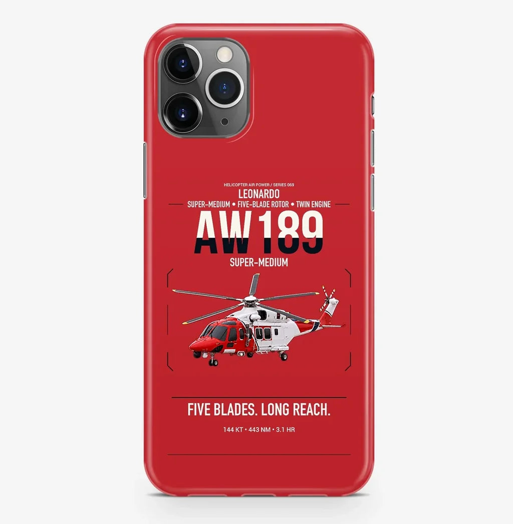 Leonardo AW189 design on red magsafe iphone case, for iPhone Pro Max