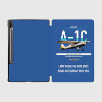 Thumbnail for Aviat Husky A-1C-180 design on blue samsung tablet tablet case