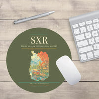 Thumbnail for Sheikh ul-Alam International Airport (SXR) design on green army round mouse pad