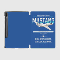 Thumbnail for Cessna Citation Mustang design on blue samsung tablet tablet case