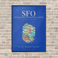 Thumbnail for San Francisco International Airport SFO - Canvas Framed - Blue