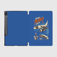 Thumbnail for How Planes Fly V2 design on blue samsung tablet tablet case