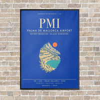 Thumbnail for Palma de Mallorca Airport PMI - Canvas Framed - Blue