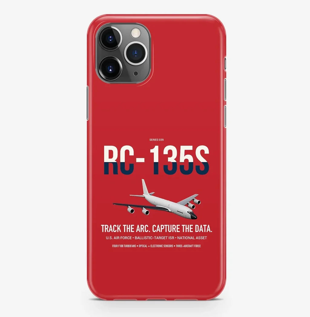 RC-135S Cobra Ball design on red magsafe iphone case, for iPhone Pro Max