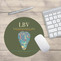 Thumbnail for Leon-Mba International Airport (LBV) design on green army round mouse pad