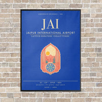 Thumbnail for Jaipur International Airport JAI - Canvas Framed - Blue