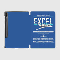 Thumbnail for Cessna Citation Excel design on blue samsung tablet tablet case