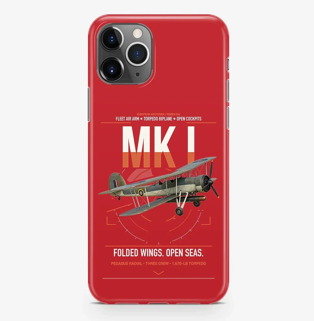 Fairey Swordfish Mk I design on red magsafe iphone case, for iPhone Pro Max