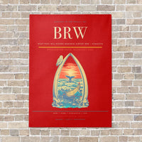 Thumbnail for Wiley Post–Will Rogers Memorial Airport BRW — Utqiagvik vertical canvas print - no frame - red background