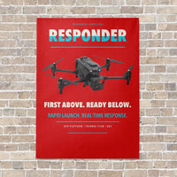 Thumbnail for BRINC Responder vertical canvas print - no frame - red background
