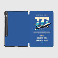 Thumbnail for Boeing 777-9 design on blue samsung tablet tablet case