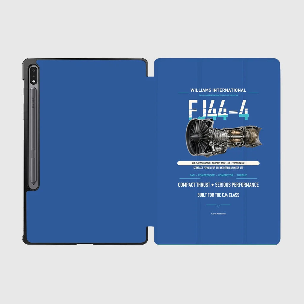 FJ44-4 design on blue samsung tablet tablet case