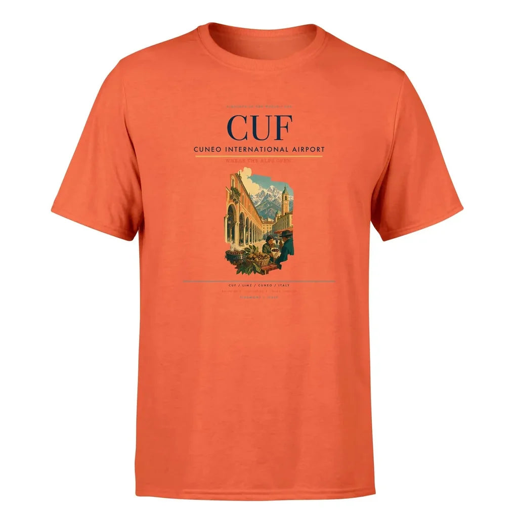 Cuneo Airport (CUF) Premium T-Shirt Orange
