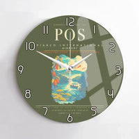 Thumbnail for Piarco International Airport POS Wall-Clock No-Frame - Green Army