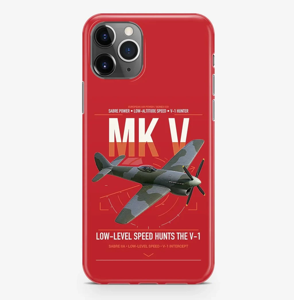 Hawker Tempest Mk V design on red magsafe iphone case, for iPhone Pro Max