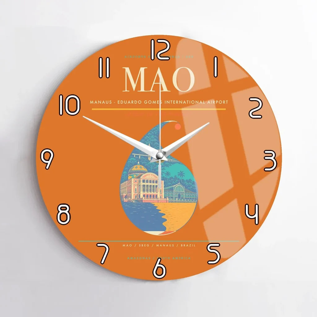 Manaus - Eduardo Gomes International Airport MAO Wall-Clock No-Frame - Orange
