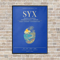Thumbnail for Sanya Phoenix International Airport SYX - Canvas Framed - Blue