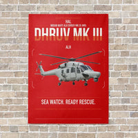Thumbnail for HAL ALH Dhruv Mk III vertical canvas print - no frame - red background