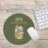 Thumbnail for Sultan Azlan Shah Airport (IPH) design on green army round mouse pad
