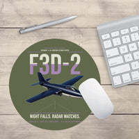 Thumbnail for F3D-2 Skyknight design on green army round mouse pad