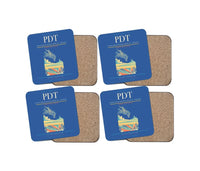 Thumbnail for Eastern Oregon Regional Airport (PDT) design on blue 4 pieces set coaster
