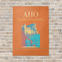 Thumbnail for Alghero–Fertilia Airport AHO - Canvas No Frame - Orange