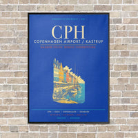 Thumbnail for Copenhagen Airport Kastrup CPH - Canvas Framed - Blue