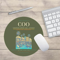Thumbnail for Cadjehoun Airport (COO) design on green army round mouse pad