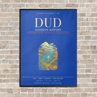 Thumbnail for Dunedin Airport DUD - Canvas Framed - Blue