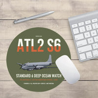 Thumbnail for Atlantique 2 Standard 6 design on green army round mouse pad