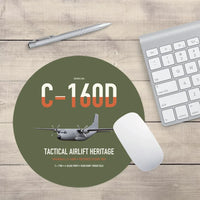 Thumbnail for Transall C-160D design on green army round mouse pad